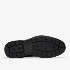 Clarks Un Shire Low Black Leather Fashion