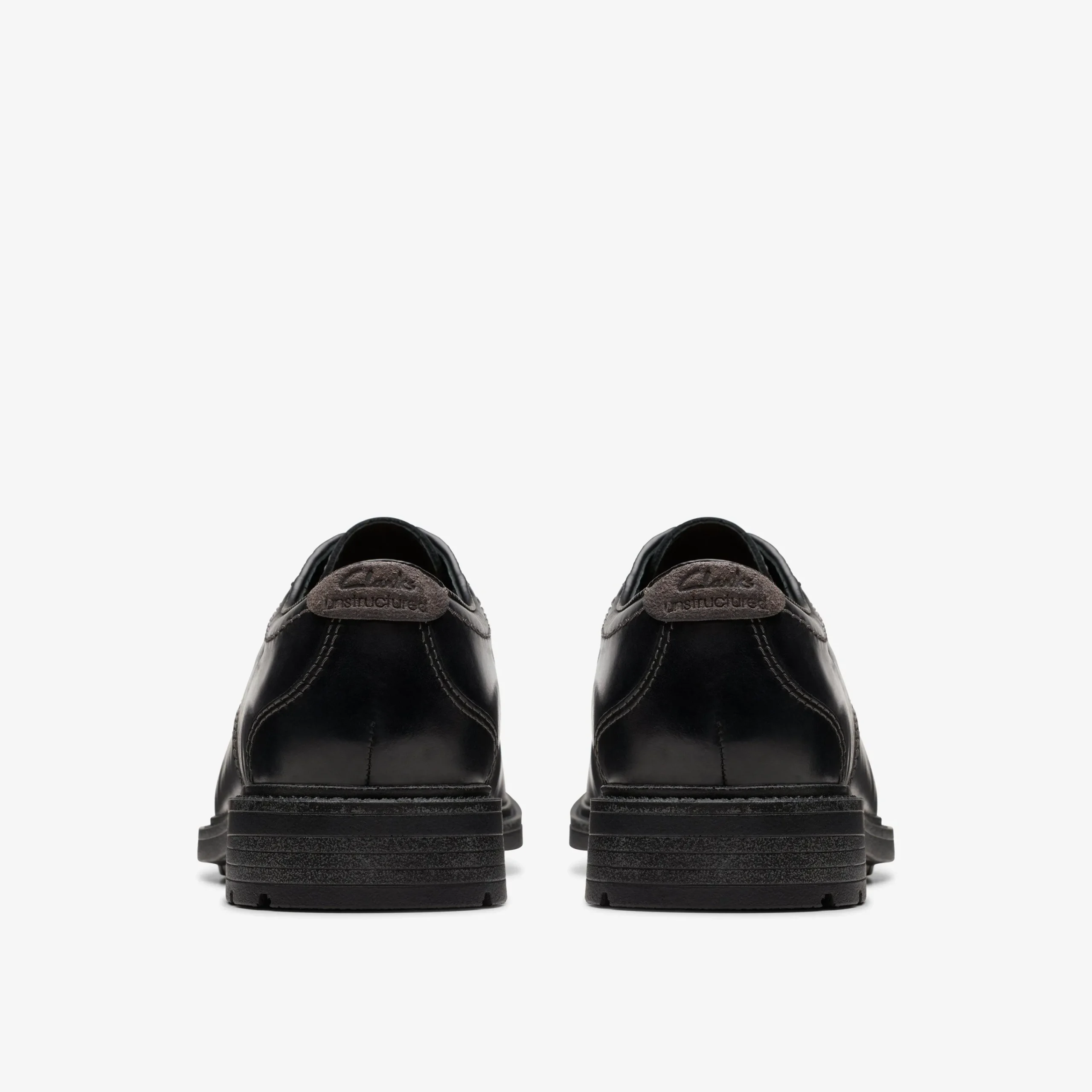 Clarks Un Shire Low Black Leather Fashion