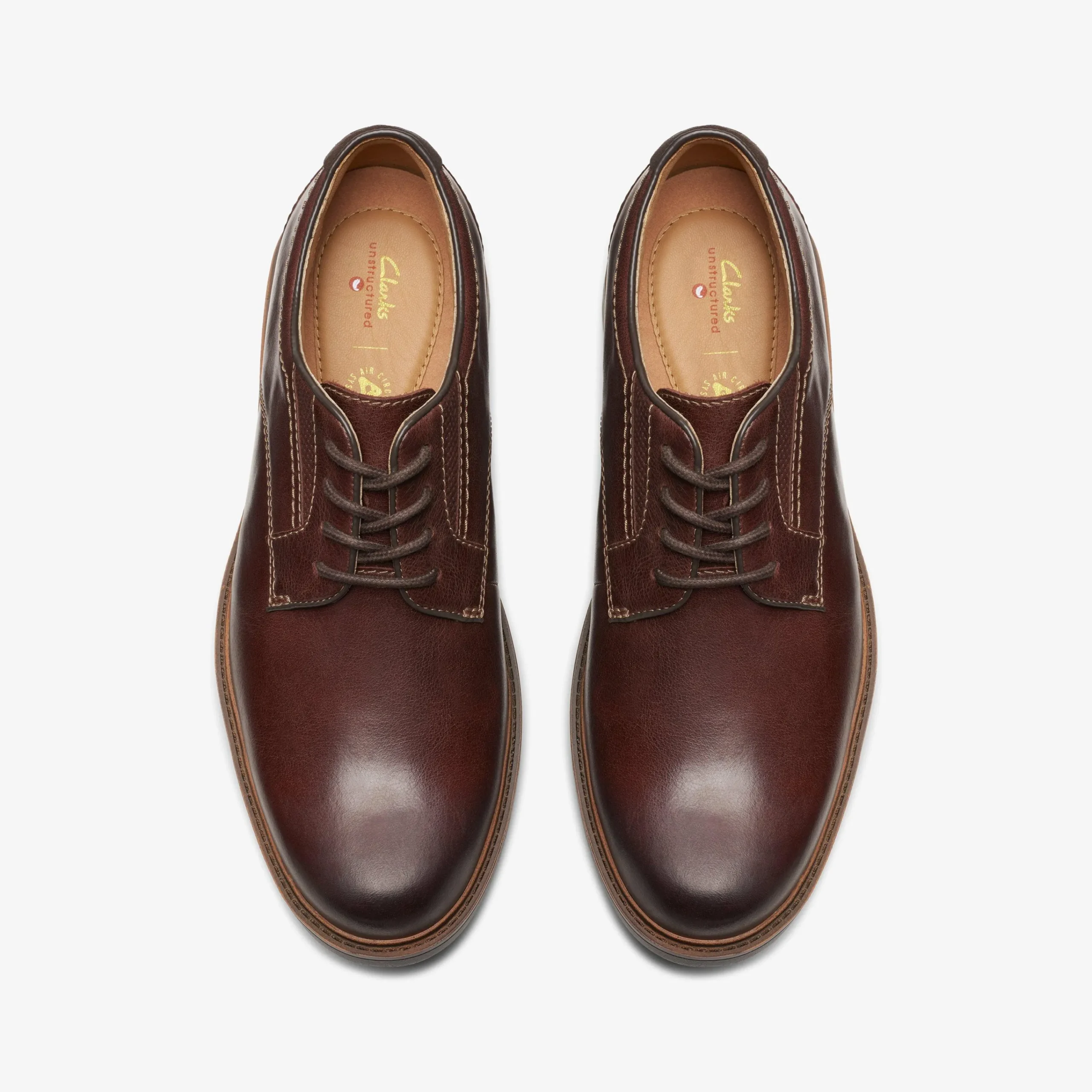 Clarks Un Shire Low Brown Leather Clearance