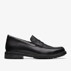 Clarks Un Shire Step Black Leather Outlet