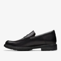 Clarks Un Shire Step Black Leather Outlet