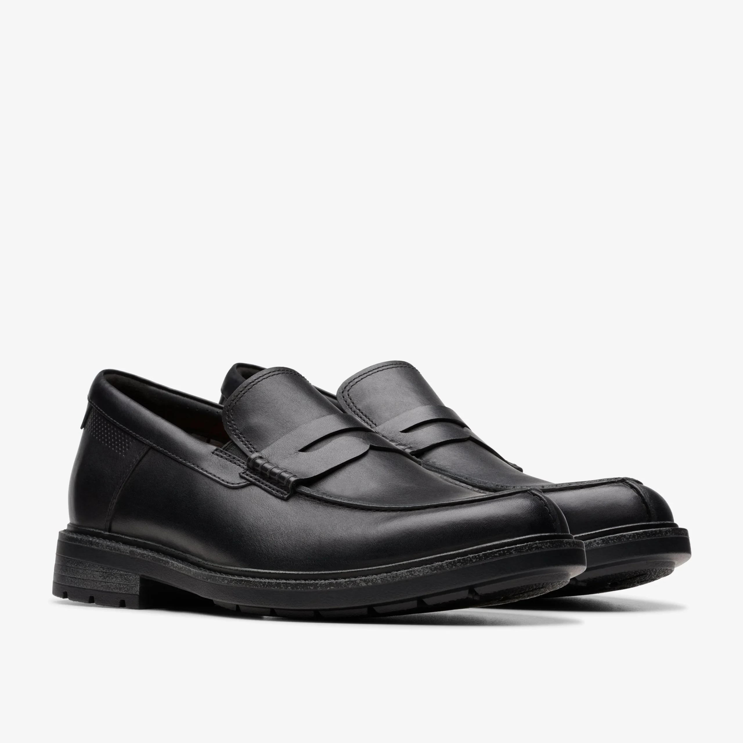 Clarks Un Shire Step Black Leather Outlet