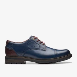 Clarks Un Shire Vibe Navy Combination Hot