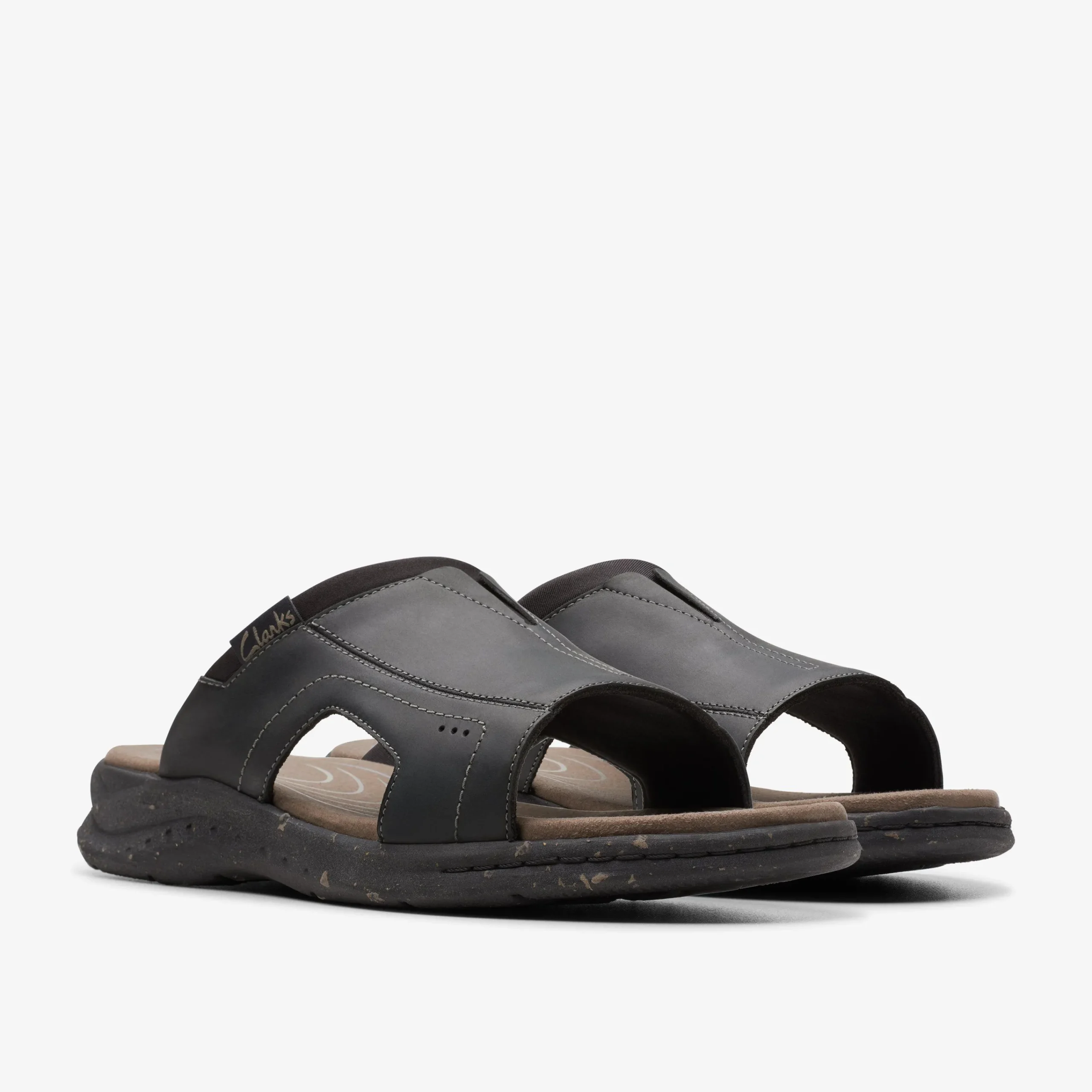 Clarks Walkford Band Black Leather Fashion
