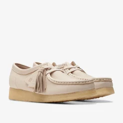 Clarks Wallabee Beige Leather Best