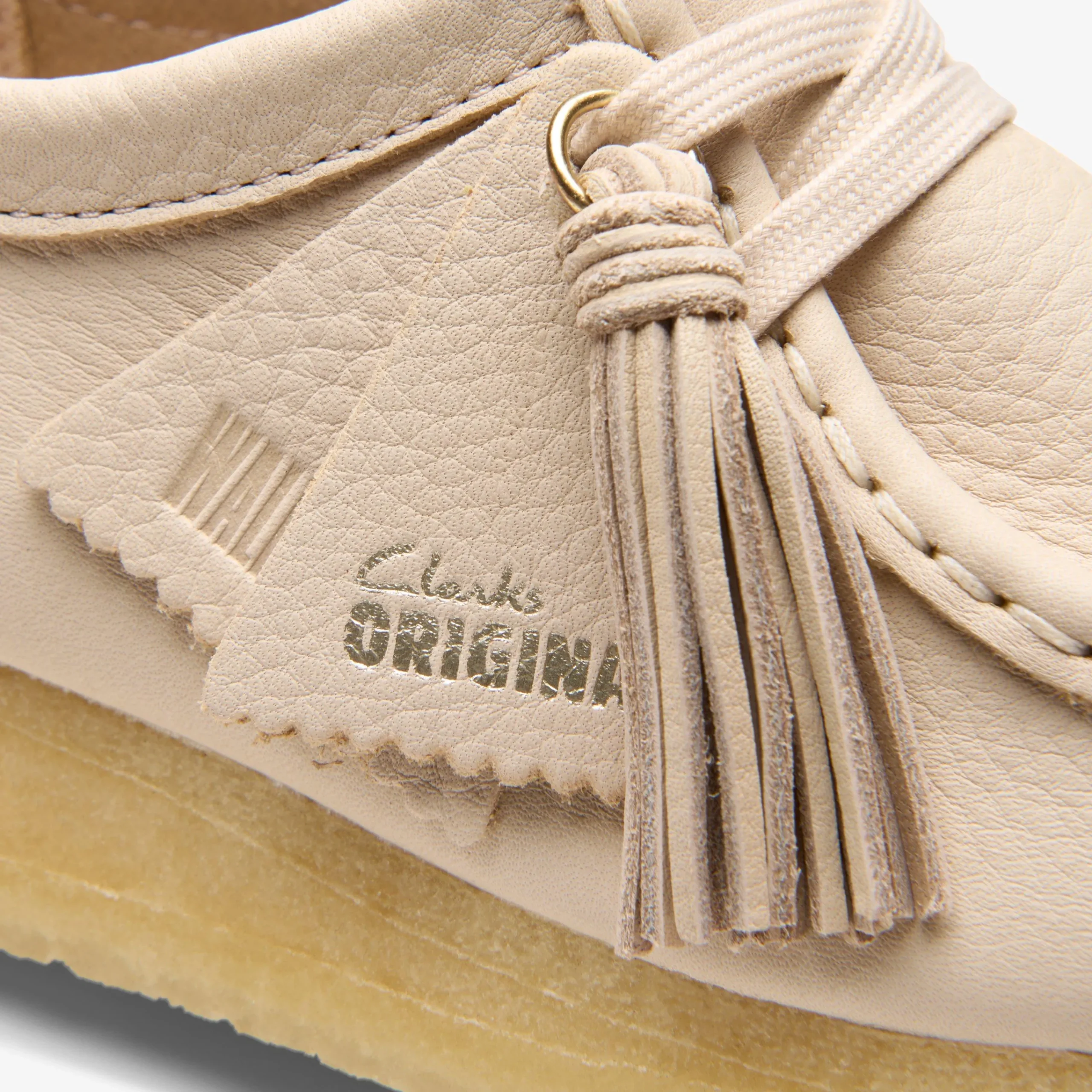 Clarks Wallabee Beige Leather Best