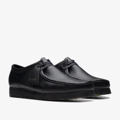 Clarks Wallabee Black Leather undefined Discount