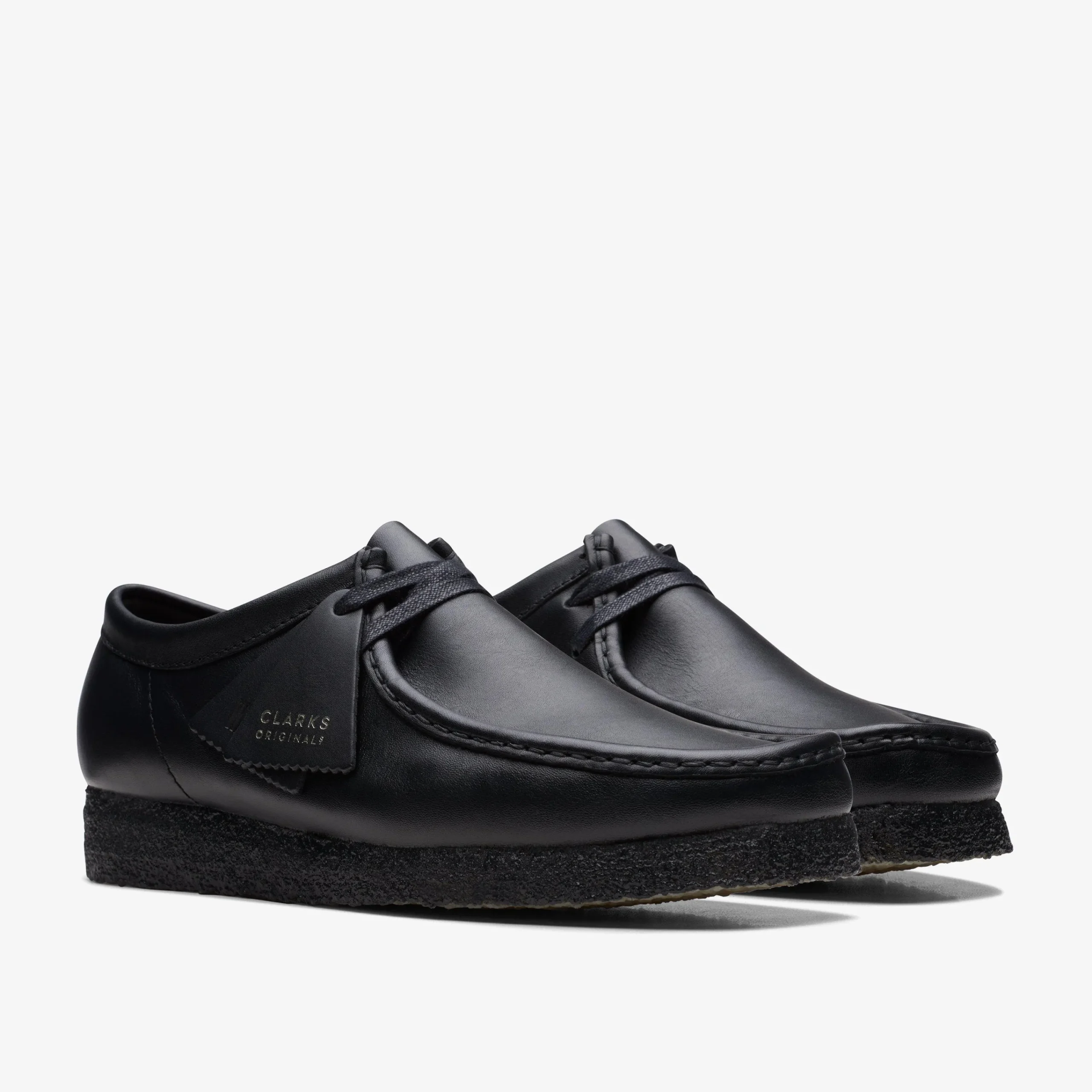 Clarks Wallabee Black Leather undefined Discount