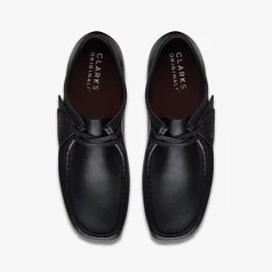 Clarks Wallabee Black Leather undefined Discount