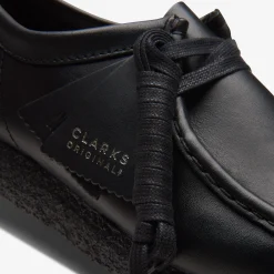 Clarks Wallabee Black Leather undefined Discount
