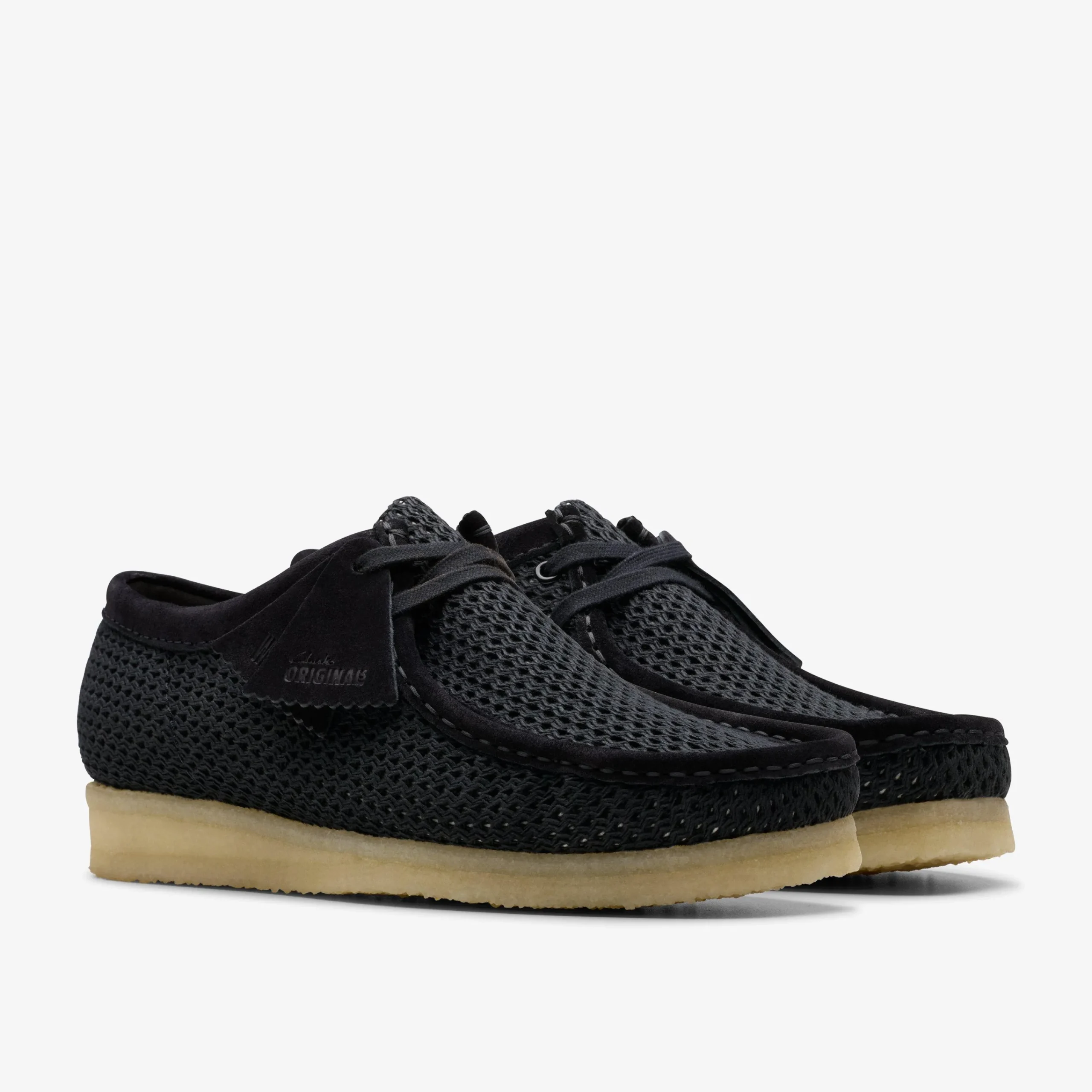 Clarks Wallabee Black Mesh Best Sale