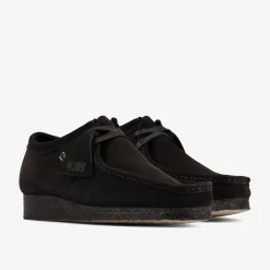 Clarks Wallabee Black Suede Discount
