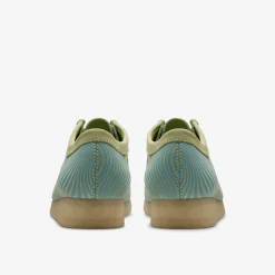 Clarks Wallabee Blue/Lime Print Shop