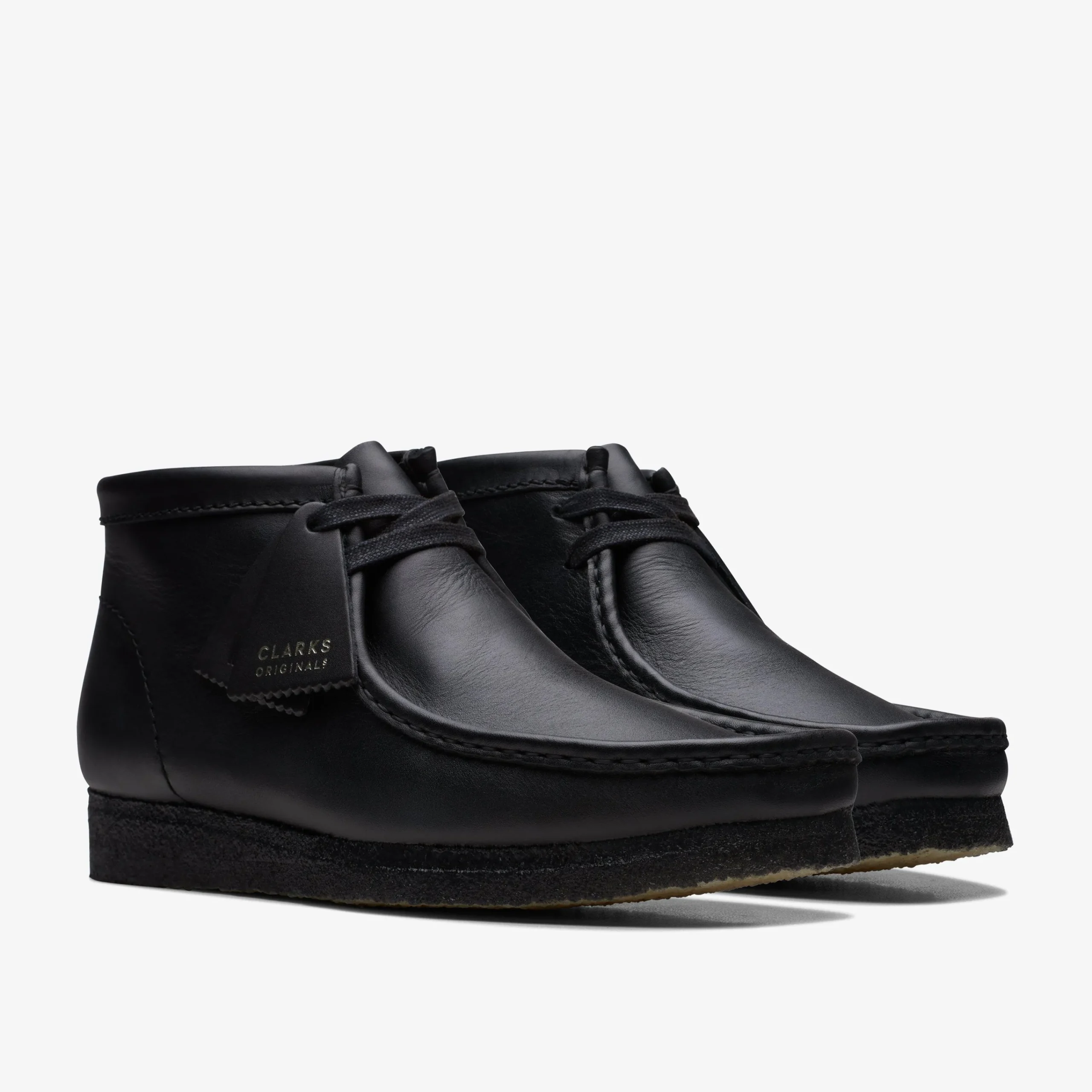Clarks Wallabee Boot Black Leather Cheap