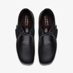 Clarks Wallabee Boot Black Leather Cheap