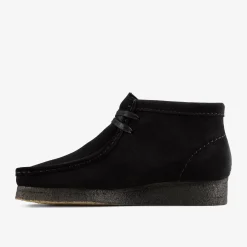 Clarks Wallabee Boot Black Suede Best
