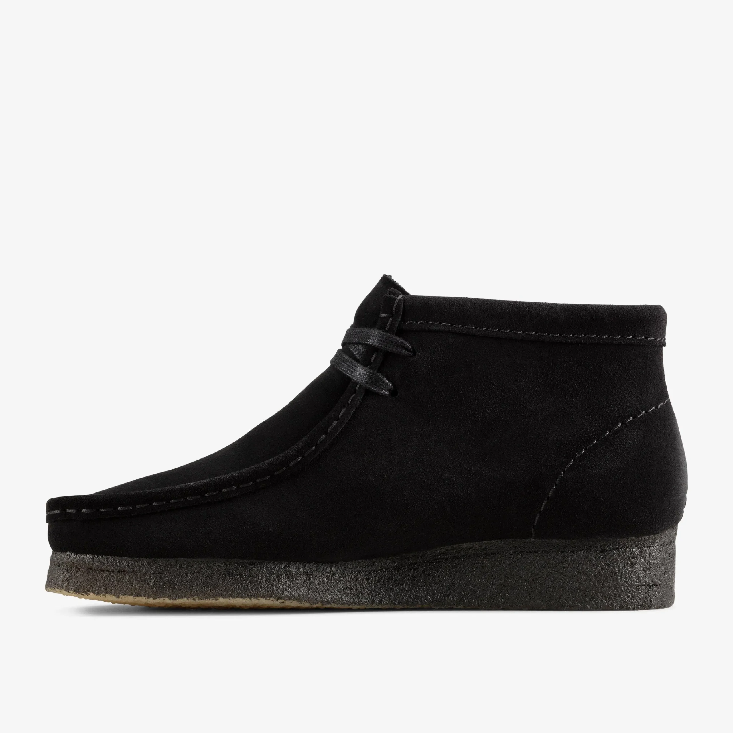 Clarks Wallabee Boot Black Suede Best