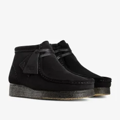 Clarks Wallabee Boot Black Suede Best