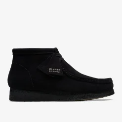 Clarks Wallabee Boot Black Suede Store