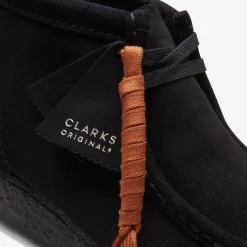 Clarks Wallabee Boot Black Suede Store