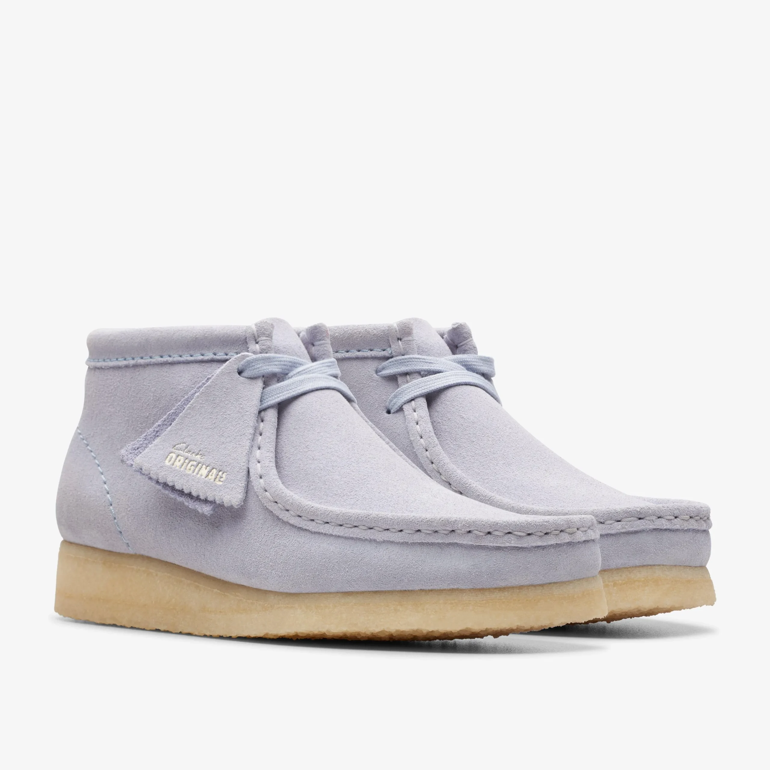 Clarks Wallabee Boot Cloud Grey Suede Flash Sale