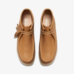 Clarks Wallabee Boot Mid Tan Leather Cheap