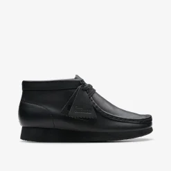Clarks Wallabee Boot Older Black Leather Shop