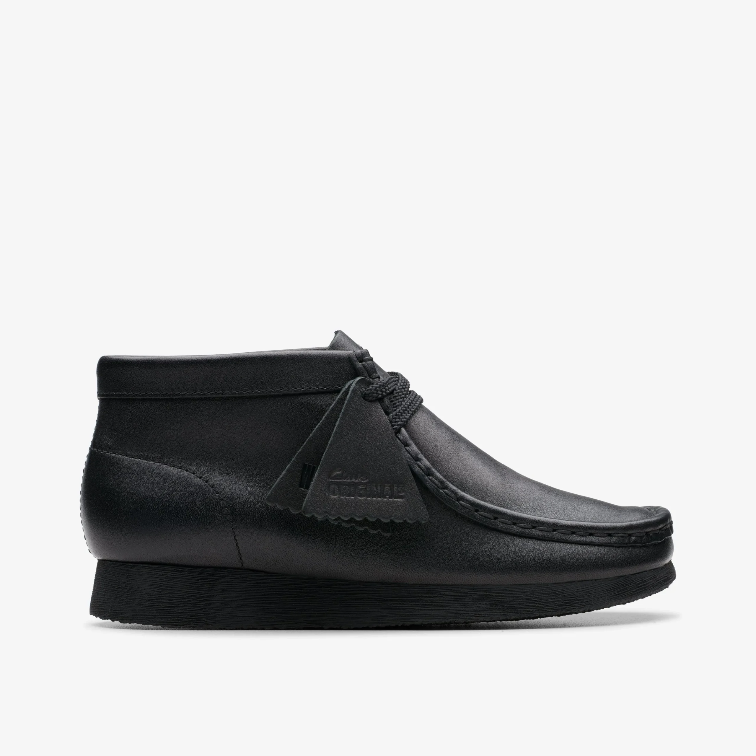 Clarks Wallabee Boot Older Black Leather Shop