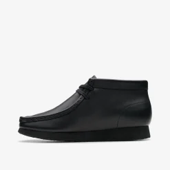 Clarks Wallabee Boot Older Black Leather Shop