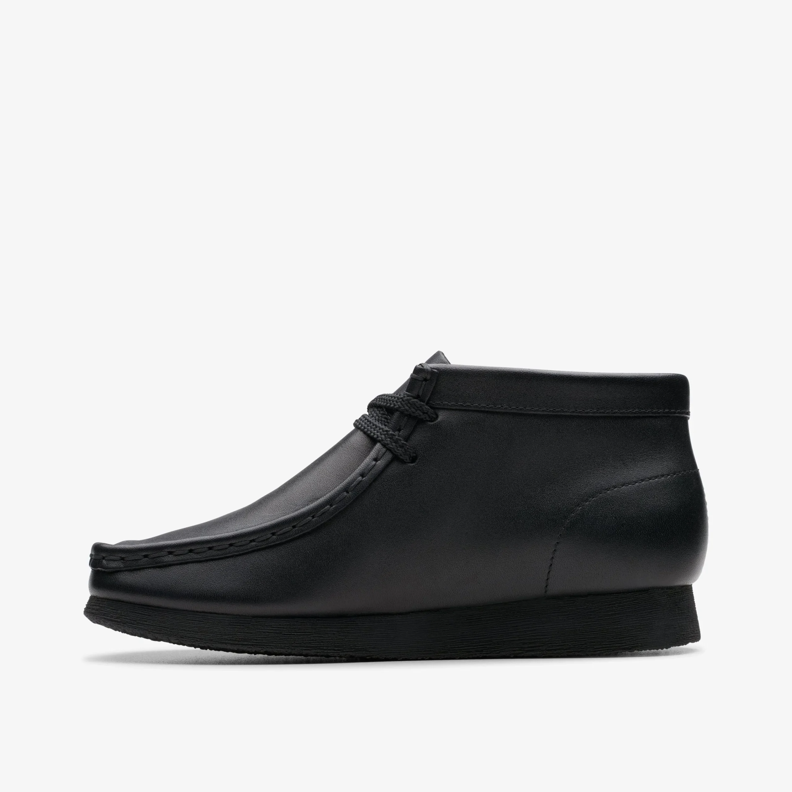 Clarks Wallabee Boot Older Black Leather Shop