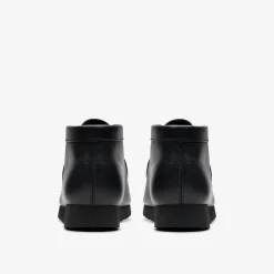 Clarks Wallabee Boot Older Black Leather Shop