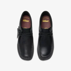 Clarks Wallabee Boot Older Black Leather Shop
