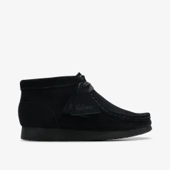 Clarks Wallabee Boot Older Black Suede Best Sale