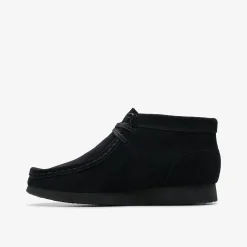 Clarks Wallabee Boot Older Black Suede Best Sale