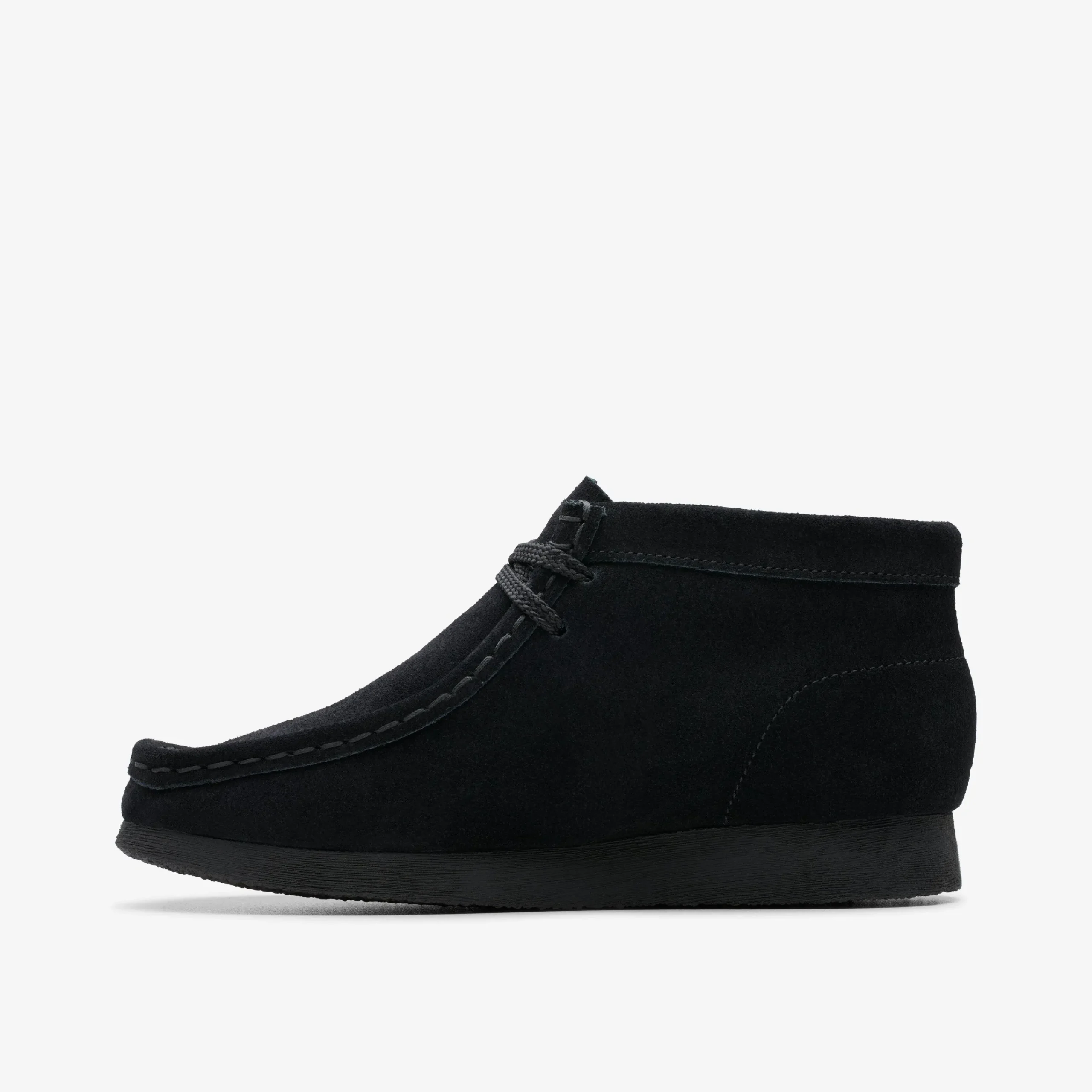 Clarks Wallabee Boot Older Black Suede Best Sale
