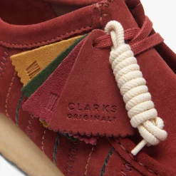 Clarks Wallabee Burgundy Combination Shop