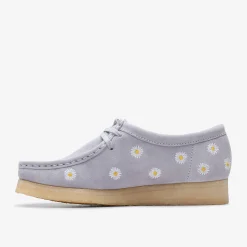 Clarks Wallabee Cloud Grey Embroidery Store