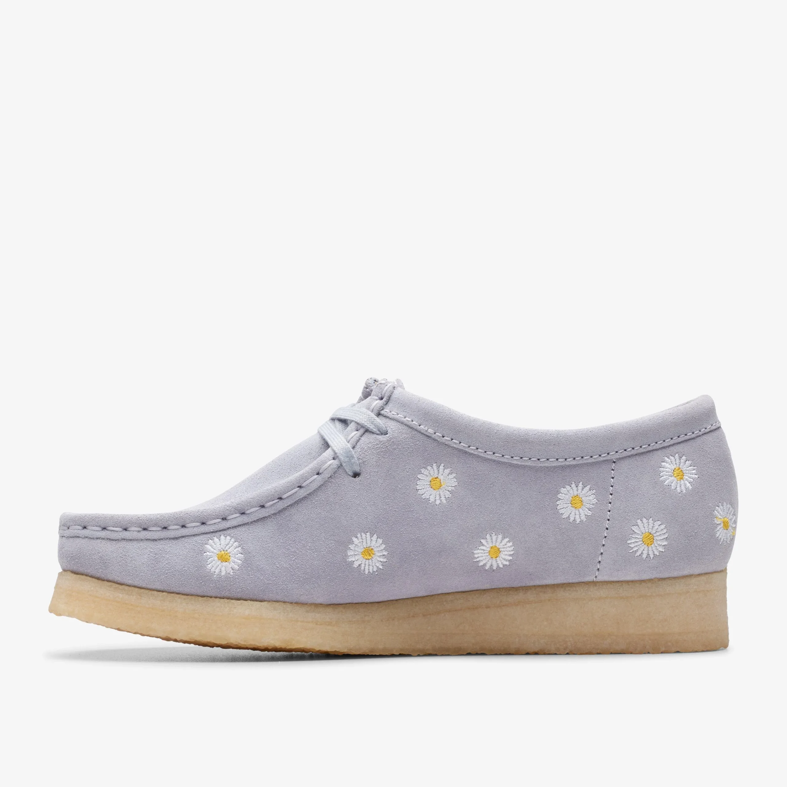 Clarks Wallabee Cloud Grey Embroidery Store
