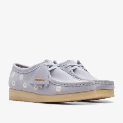 Clarks Wallabee Cloud Grey Embroidery Store