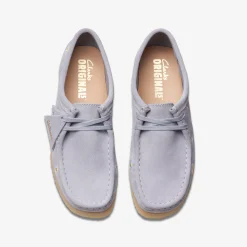 Clarks Wallabee Cloud Grey Embroidery Store