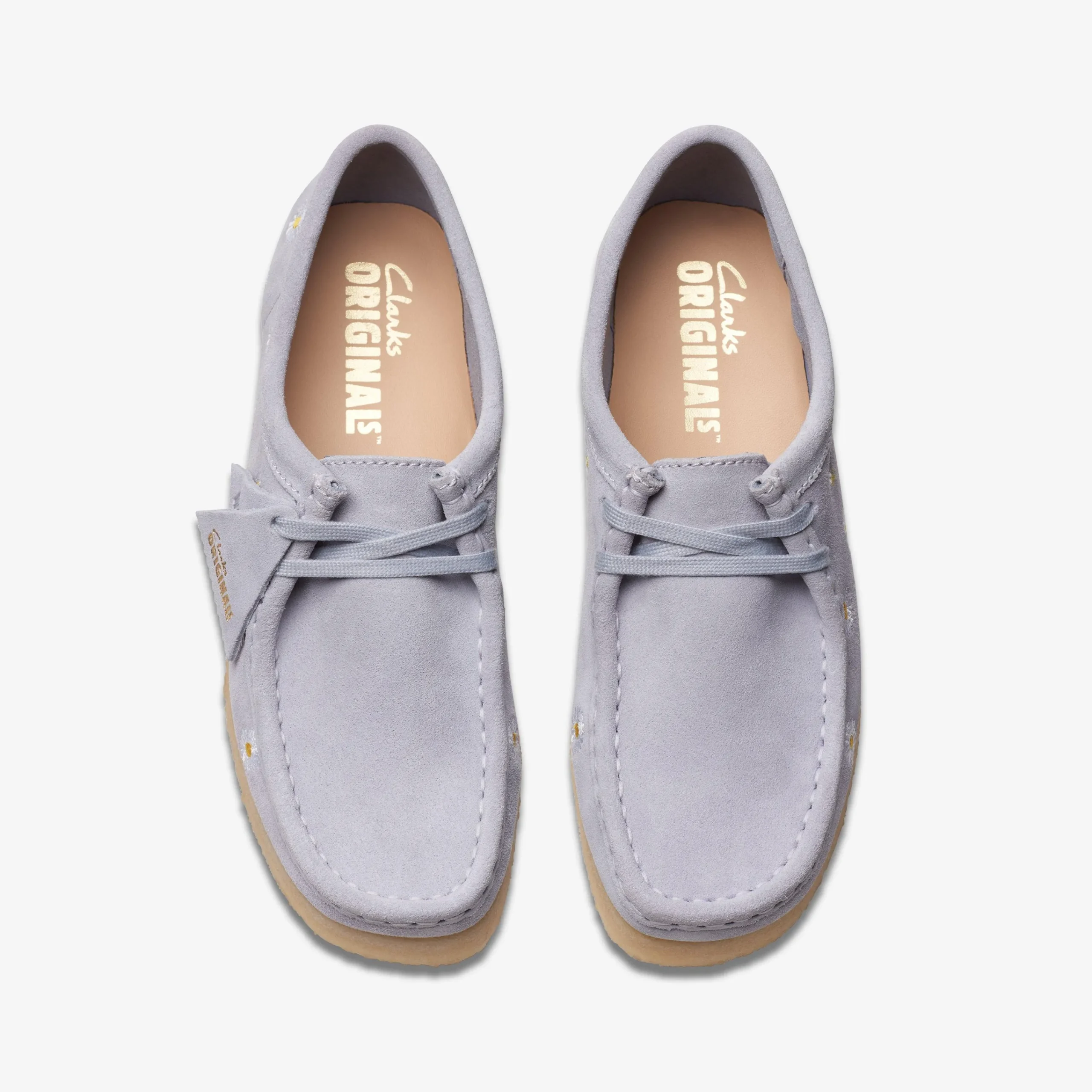 Clarks Wallabee Cloud Grey Embroidery Store