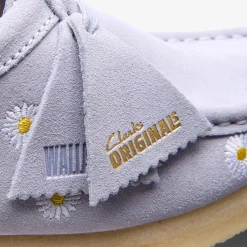 Clarks Wallabee Cloud Grey Embroidery Store