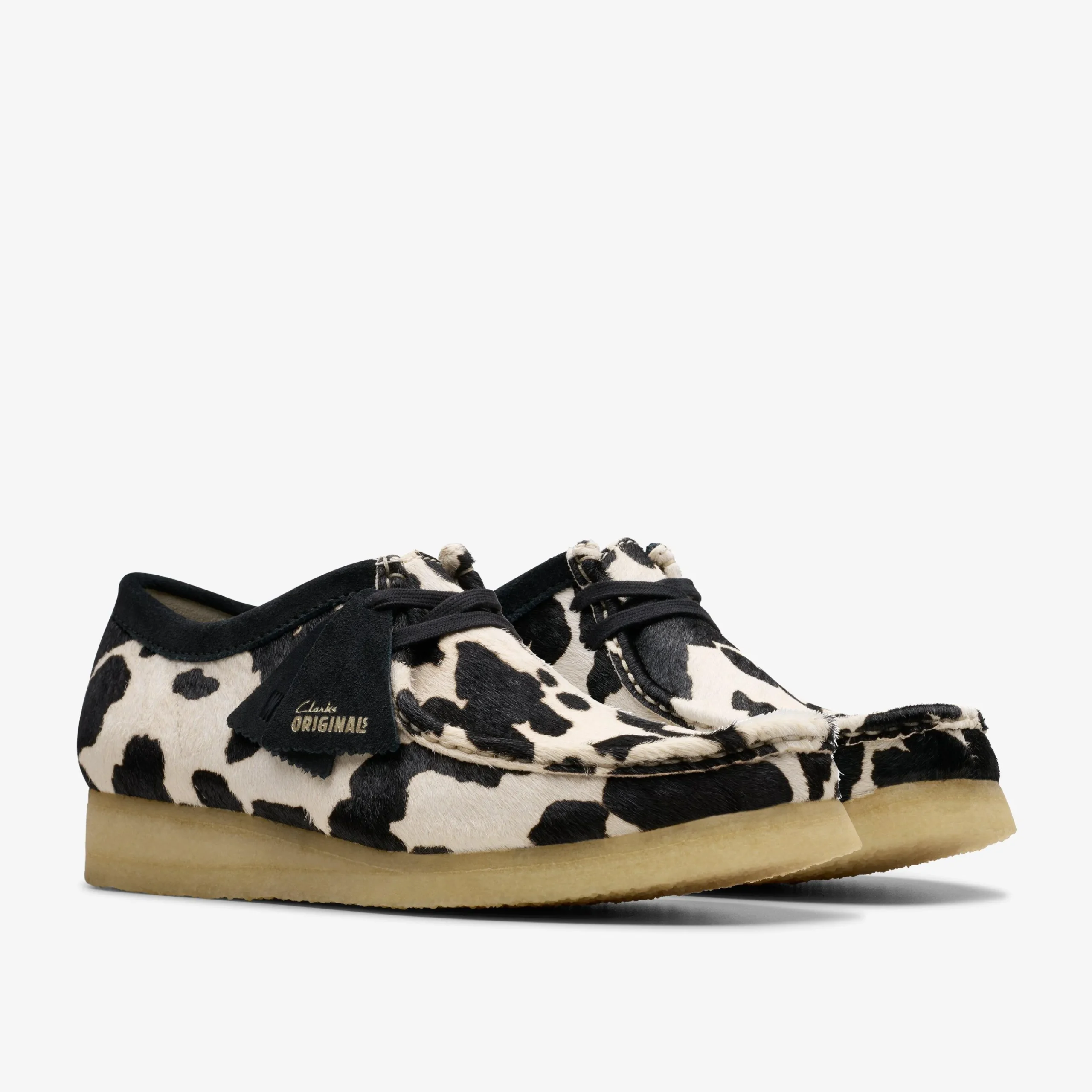 Clarks Wallabee Cow Print HairOn Flash Sale