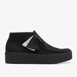 Clarks Wallabee Cup Boot Black Nubuck Discount