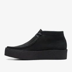 Clarks Wallabee Cup Boot Black Nubuck Discount