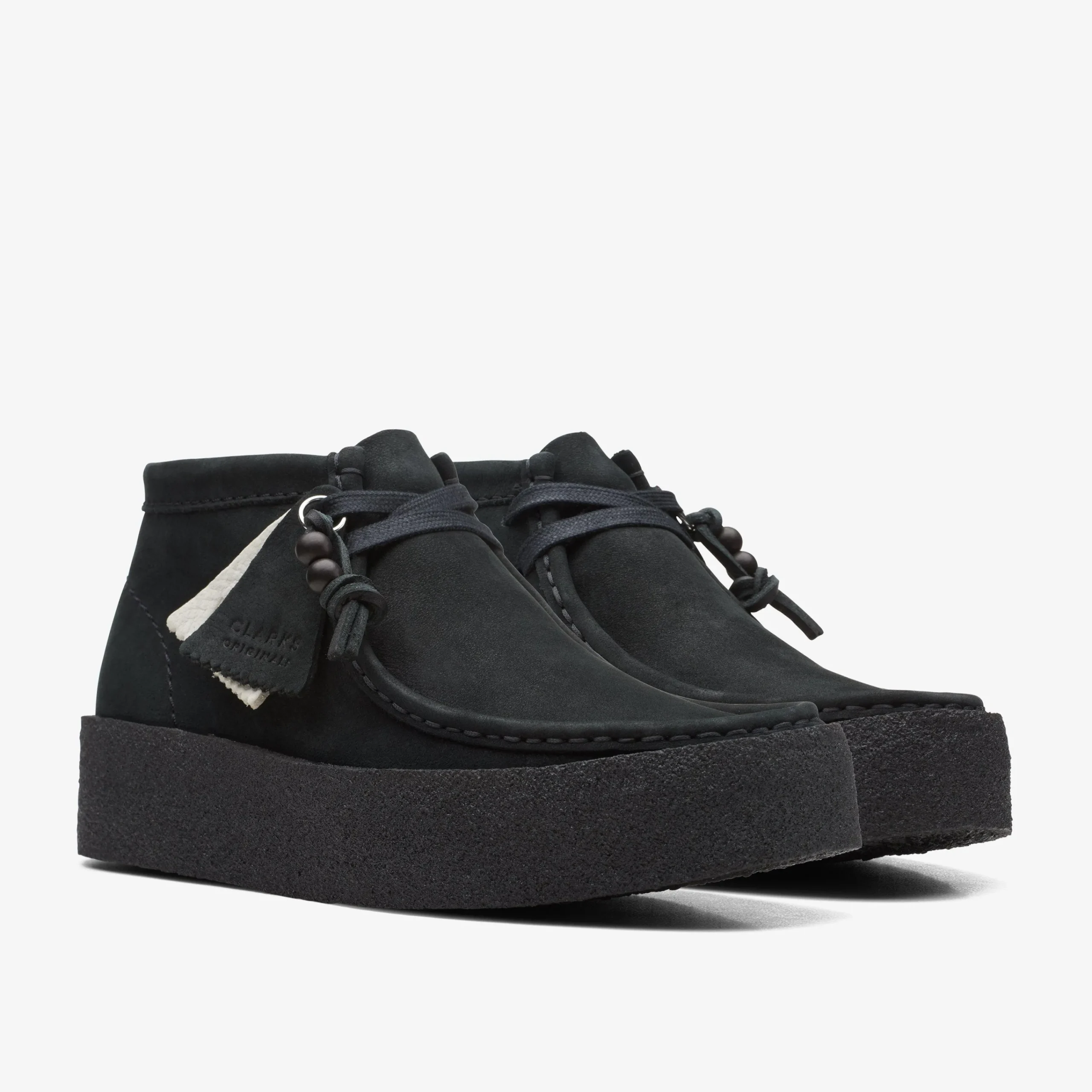Clarks Wallabee Cup Boot Black Nubuck Discount