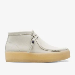 Clarks Wallabee Cup Boot White Nubuck Sale