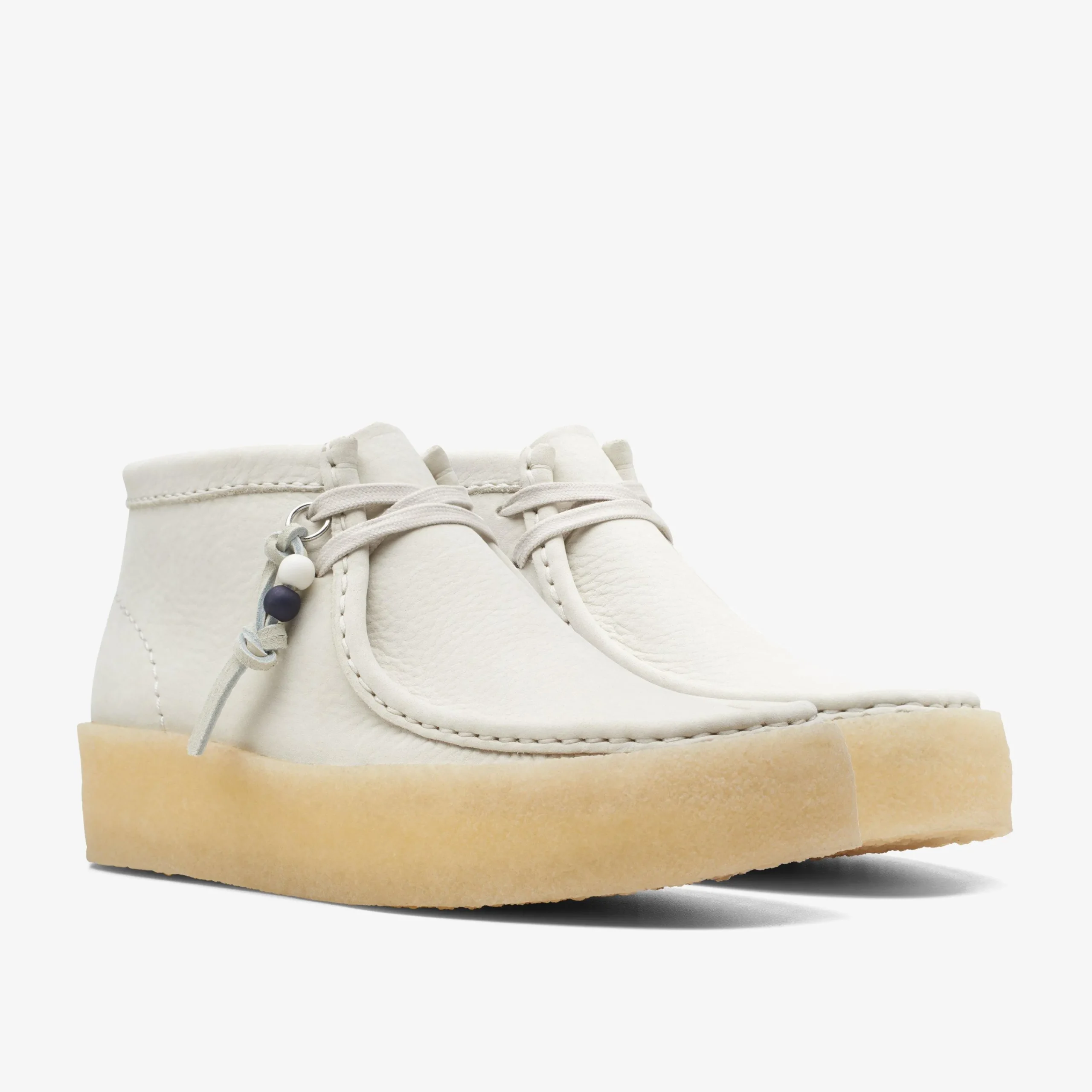 Clarks Wallabee Cup Boot White Nubuck Sale