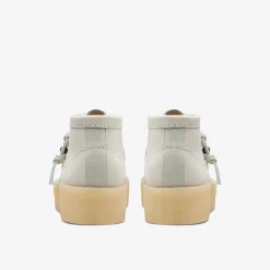 Clarks Wallabee Cup Boot White Nubuck Sale