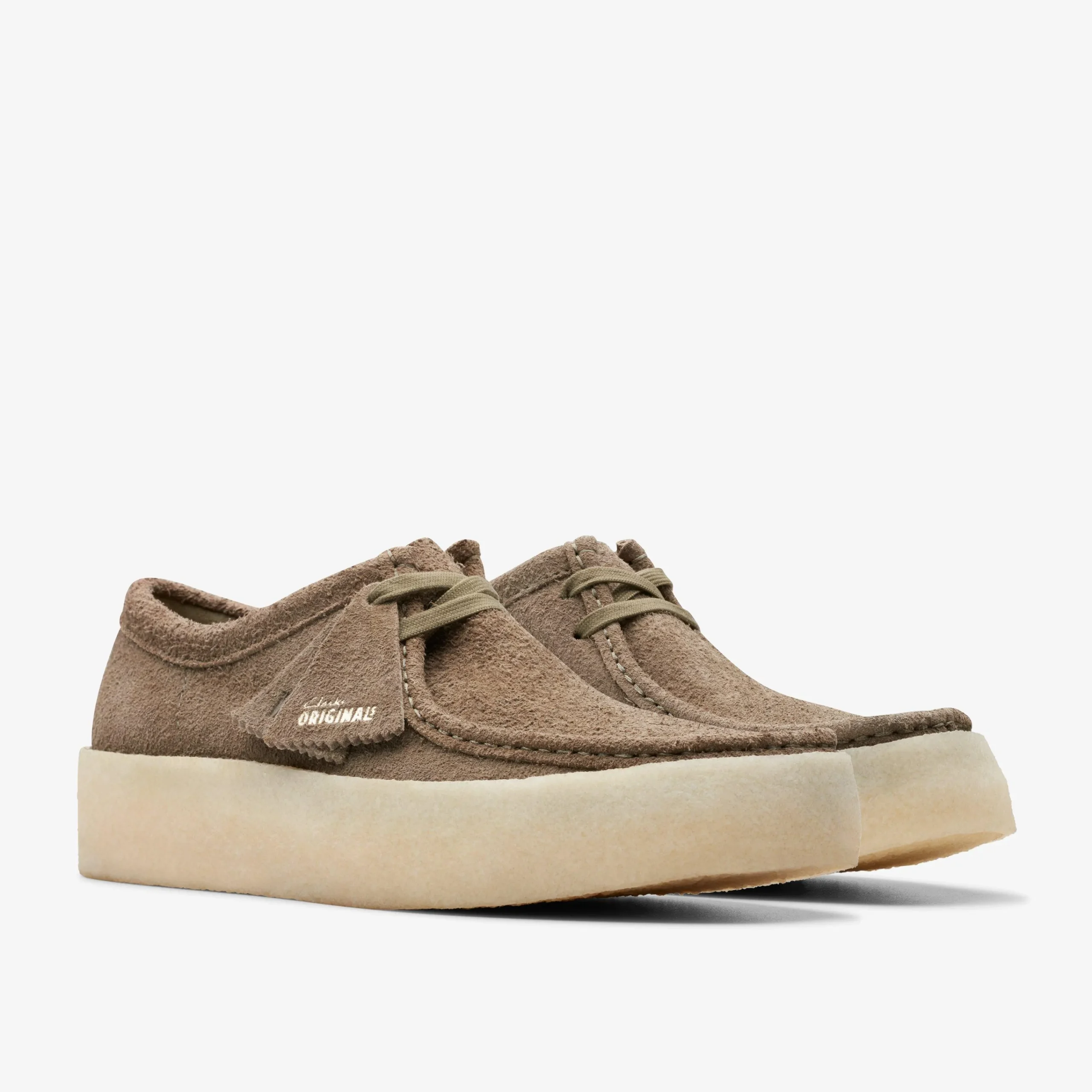 Clarks Wallabee Cup Pale Khaki Suede Outlet